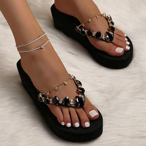 Sandales compensées femme confortables pour l'été et mules légères souples - 2