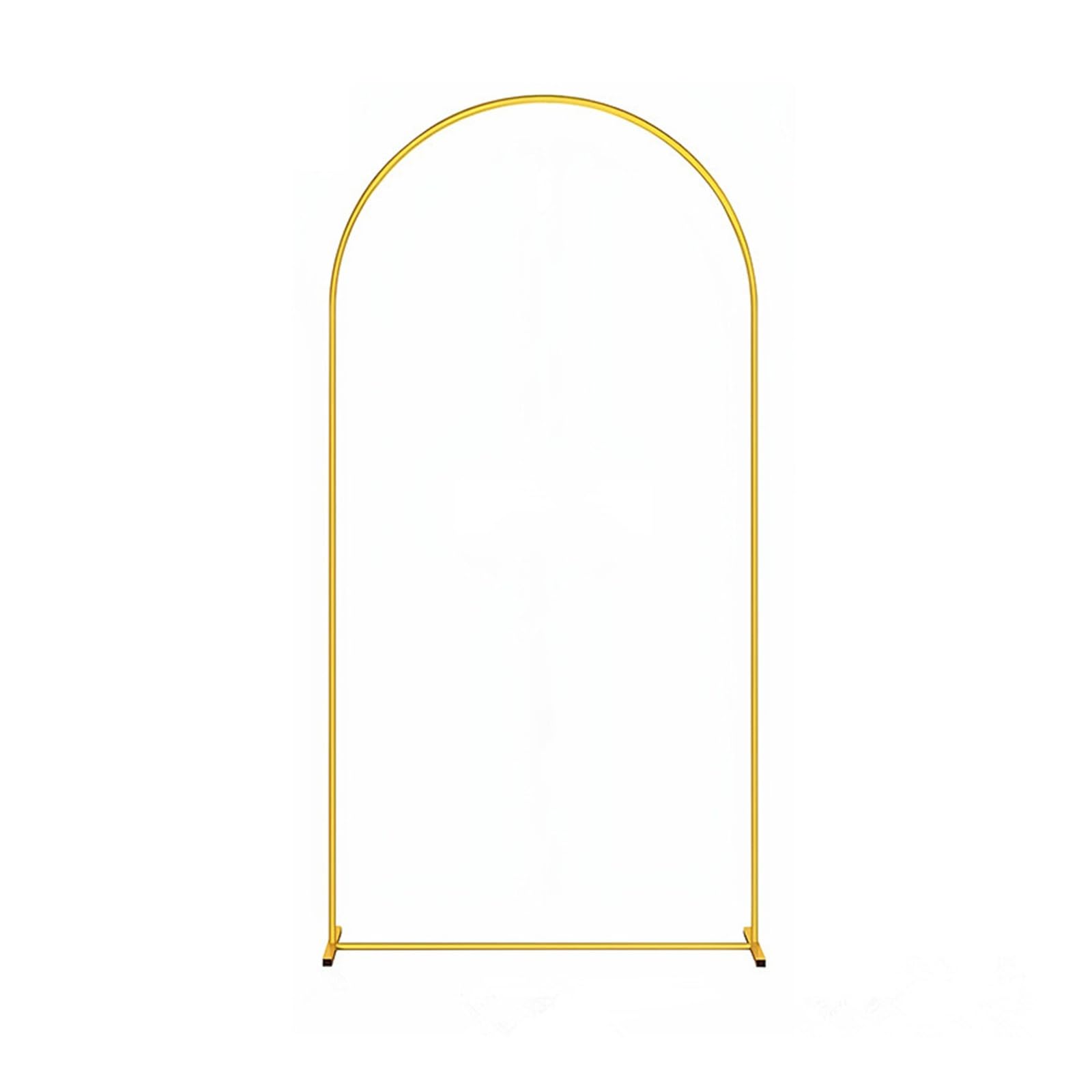 HNULGVI Wedding welcome sign stand Gold Metal Arch Backdrop Stand Frame Balloon Bow(6FT 80x180cm)