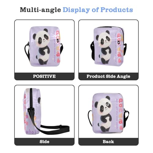 Just A Girl Who Loves Panda messenger bag crossbody Small Crossbody Bags Cross Over Purse Adjustable Strap for Travel work4
