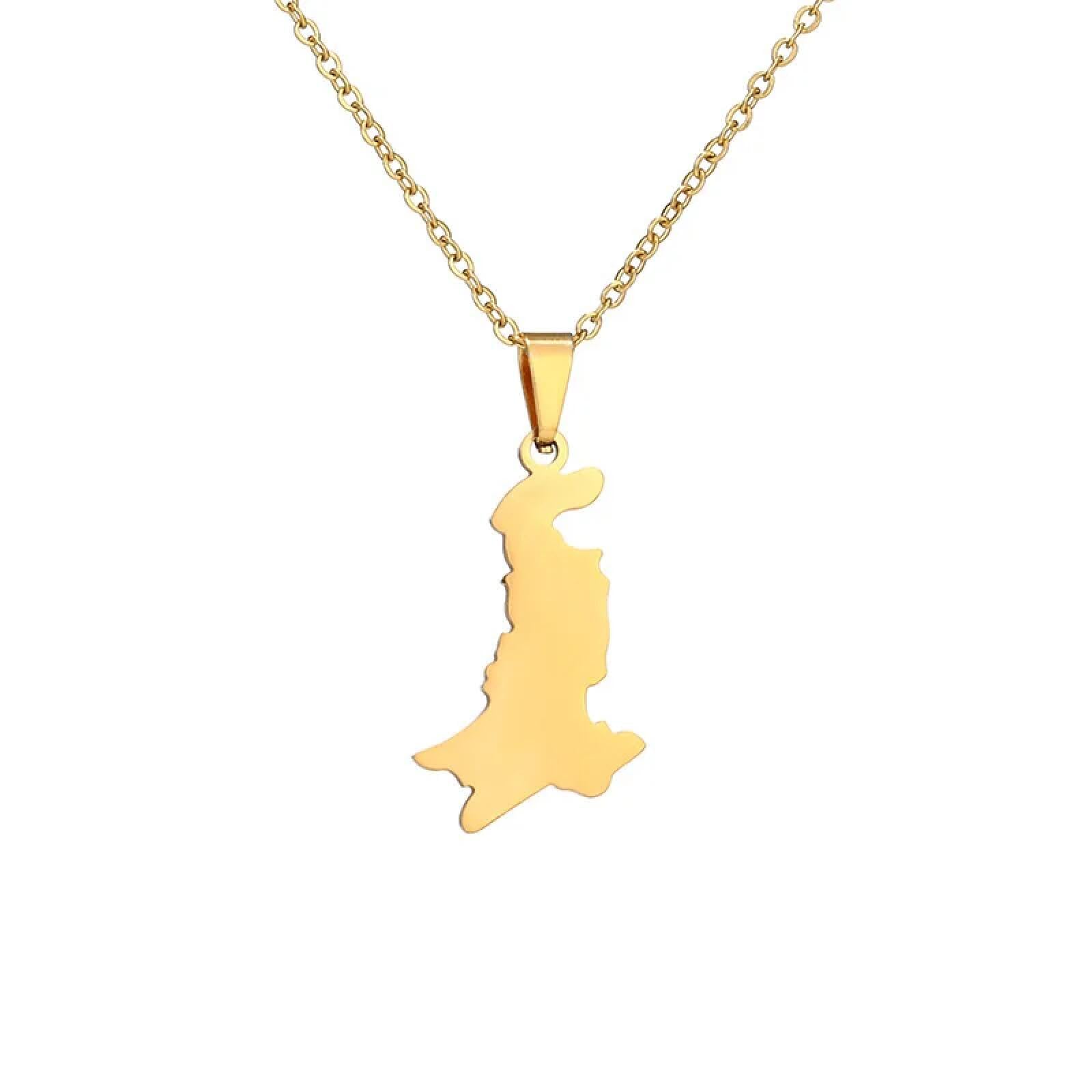 Pendentif carte Pakistan collier résistant qui ne noircit pas - 6