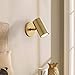 Single Head Brass Wall Sconce with 80° Rotation - Modern Minimalist Bedside Reading Lamp with E27 Socket for Hallway and Bedroom