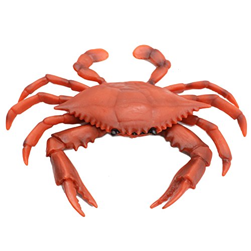Pomeat 2pcs Plastic Crab Sea Life Creature Decoration-Red