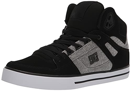 DC Men's Pure High Top Wc Skate Shoes Casual Sneakers, Black/Battleship/Armor, 9