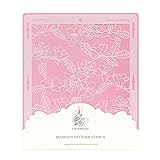 Lacupella Floral Cake Stencil - Seamless Delicate Pattern for Decorating Tall Double Barrel Cake to Use with Buttercream, Royal Icing, Ganache, Paint, Airbrush (Magna)