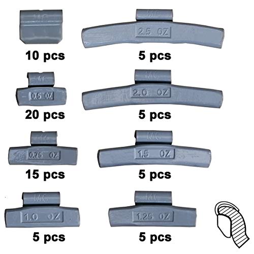 Harzole MC-M70 Lead Free MC Type Wheel Weight Kit 70pcs