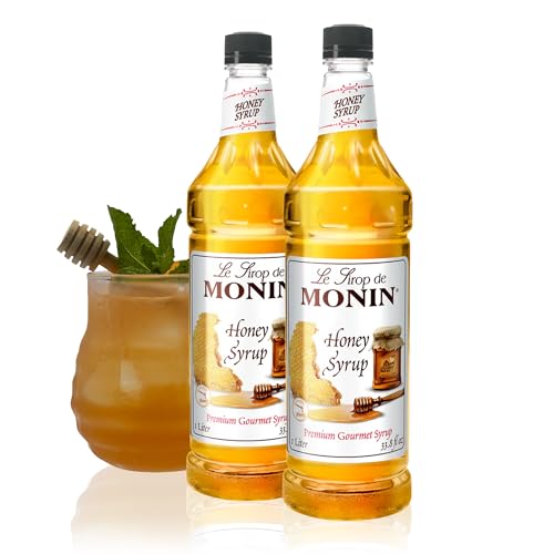 Monin - Honey Syrup, Smooth Sweet Honey Flavor, Great for Teas, Lemonades, Cocktails, & Coffee...