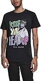 tupac shirt bershka Kurzarm T-Shirt einfarbig schwarz, mit auffälligem Tupac-Print auf der Brust