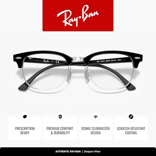 Image of Ray-Ban RX5154 Clubmaster Square Eyeglasses for Men for Women