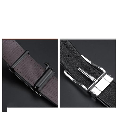 YTR6TW Men's Fashion Trendy Belt Mens Leather Belt Adjustment Automatic Buckle Ratchet Belts3