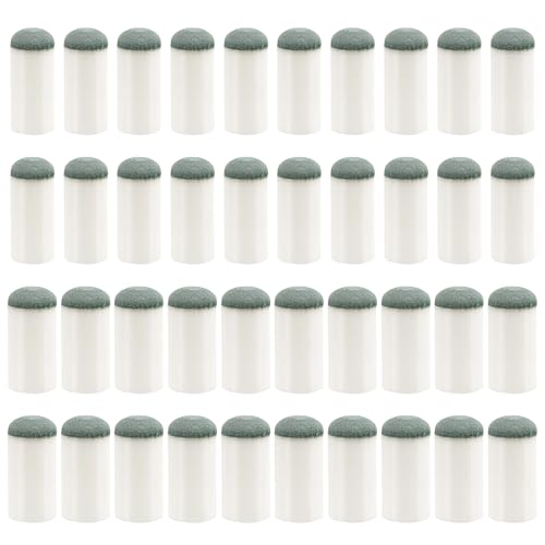 XIHIRCD 40 Sets Sliding Pool Cue Tips, 2 Sizes 12 mm,13 mm Pool Cue Tips No Glue or Tools Required Billiard Tip for Snooker Billiard Cue