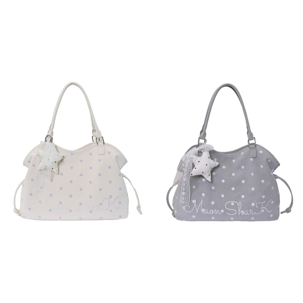 Bolso de mano de piel sintética con lunares para mujer, bolso de hombro multicolor, gran capacidad, casual, para el trabajo y ocio