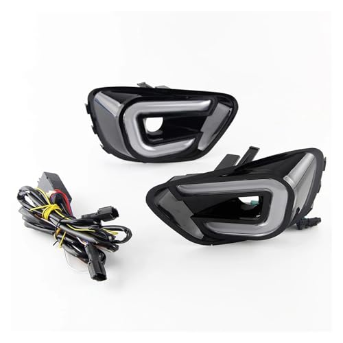 XCZPRKMXY LED DRL Daytime Running Light Front Bumper Driving Fog Lamp with Turn Signal Assembly Accessories Compatible with Jeep Compass 2013 2014