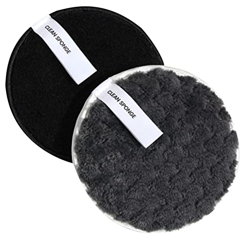 2 Pcs Makeup Remover Pads Microfiber Reusable Face Towel Make-up Wipes Cloth Washable Cotton Pads Skin Care Cleansing Puff