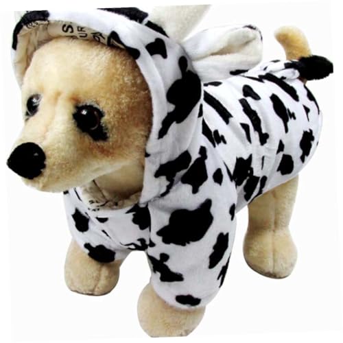 Disfraz para perro XS con patrón de vaca blanco miniatura 6