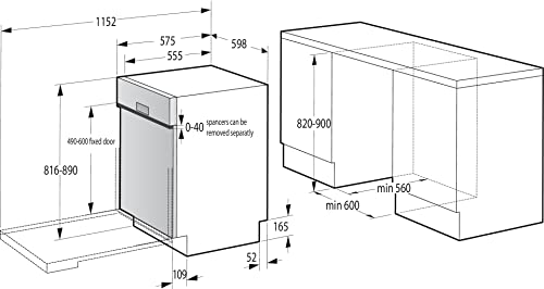 Miele Geschirrspüler Gorenje GI 643 D60X teilintegrierbar