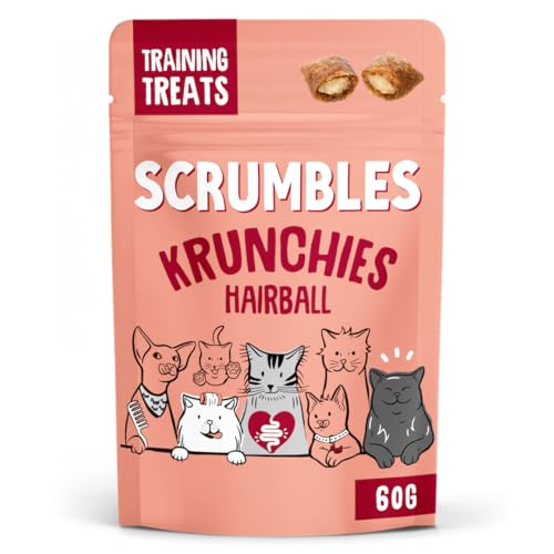 Scrumbles Anti-Hairball Krunchies Cat Treats 60g