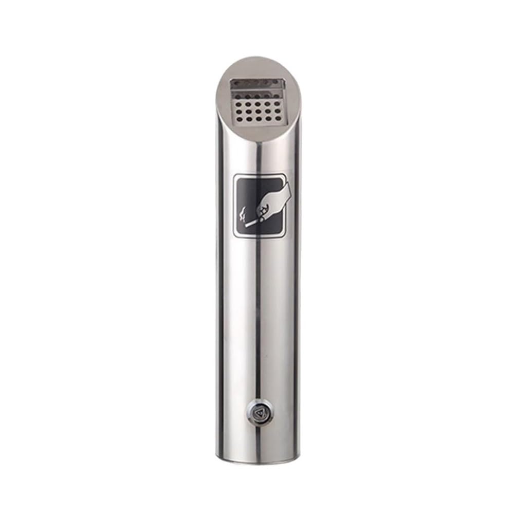 Kw3ns8bp5r Silver Pillar Ashtray Wall-Mounted Ash Column Outdoor Stainless Steel