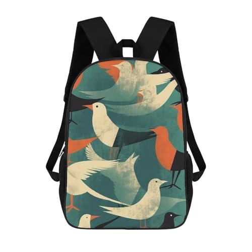 Flock of Birds Backpack for Men Women, Heavy Duty Backpack Large Capacity, Durable Lightweight Travel Daypack