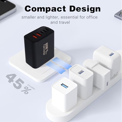 Image of Fast USB C Charger Block,60W USB C Phone Charger Plug,2Pack 5-Port Type C Wall Chargers Power Adapter,Multiport iPhone Charger Fast Charging Brick for iPhone 17 Pro Max /17 Air /16 Pro /15 /14 /13 /12 /11Pro