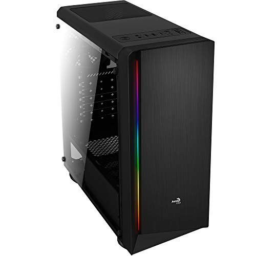 Gabinete Gamer Mid Tower RGB Rift Preto , Lateral em Acrilico , Aerocool