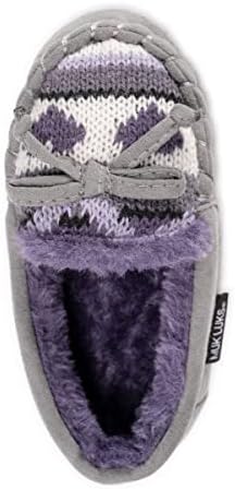 MUK LUKS Patterned Moccasins, Purple, Large Unisex Little_Kid | Image 4