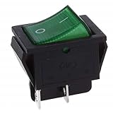 pvc CABLEPELADO Interruptor basculante ON-OFF DPST 4 vias Rojo 16 A (Verde)