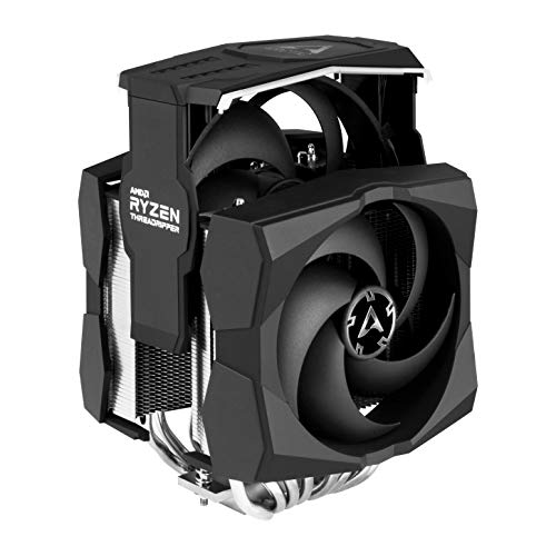 ARCTIC Freezer 50 TR - Raffreddamento CPU a Doppia Torre per AMD Ryzen Threadripper con A-RGB, Due Ventole di Pressione Ottimizzate, con 8 Tubi di Calore per Massime Prestazioni, Nero