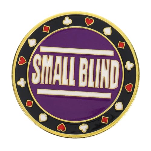 KOMBIUDA Metal Dealer Button for Poker Games Replacement Button for Blind Gambling Game Accessory Reward Coins for Enthusiasts Poker Dealer Chip