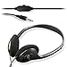 Price comparison product image Black Stereo Headphones with Volume Control | For Desktop PC Computer, Laptop | Value Computing Audio Accessories from iChoose®