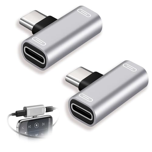 USB C Doppelstecker Kopfh&ouml;rer und Laden 3 in 1 Splitter, USB C Doppelstecker, Splitter f&uuml;r Musik, Schnellladung und Daten&uuml;bertragung, Kompatibel mit Phone 17/16/15 Serie, Galaxy S24, Adapter Funktion