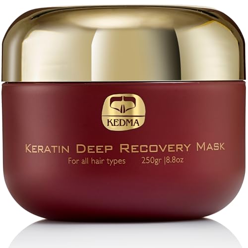 Kedma - Maschera Capillare Riparatrice Profonda - Nutre e Rivitalizza Capelli Secchi e Danneggiati - Con Cheratina, Minerali del Mar Morto - Senza Solfati, Parabeni - 250g