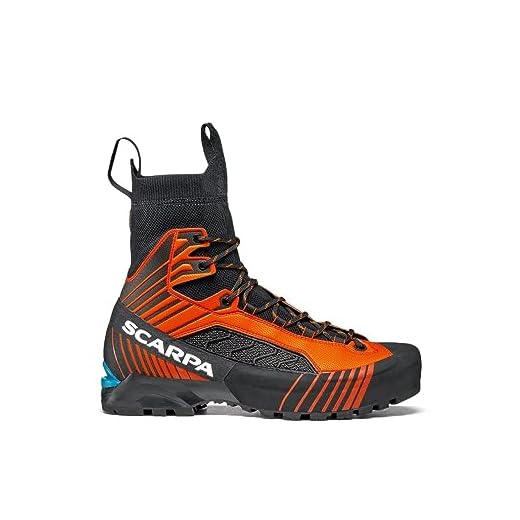 SCARPA Ribelle Tech 2.0 HD Waterproof Boots for Hiking and Mountaineering - Black/Orange - 8.5