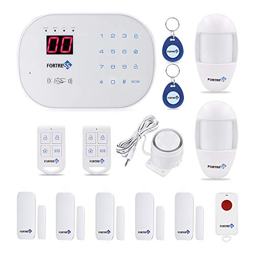 Fortress Security- Classic home security system with optional 24/7 professional monitoring – No contracts – Wireless 14 piece security kit – Compatible with Alexa – DIY home security