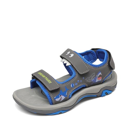 Image of DREAM PAIRS Boys Girls Summer Sandals | Outdoor Athletic Kids Sport Water Shoes Anti-slip Toddler Lightweight Comfortable Cute Cartoon Quick-drying