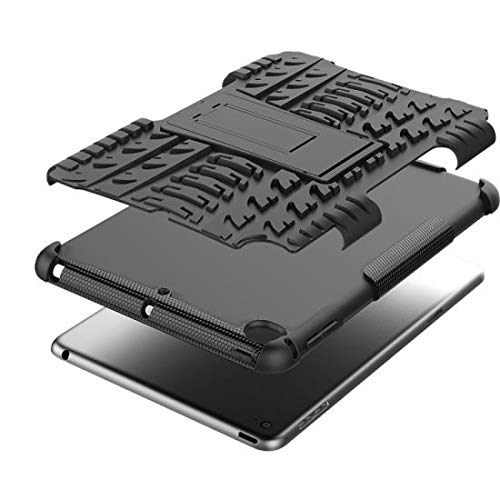 Image of MoreFit Hybrid Armor Back Cover Case with Kickstand Wheel Pattern for Apple iPad Mini (2019)