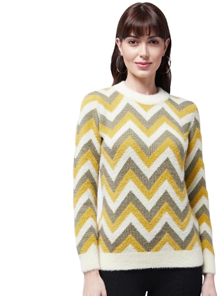 Image of Modeve Women Checkered Sweater for Winters