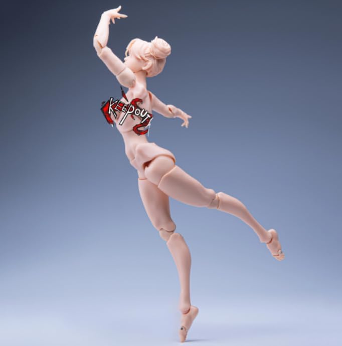 1/12 Scale Female Action Figure - Art Model Doll Ball-Jointed Flexible Body for Drawing, Collecting & Customization (Pale Skin)