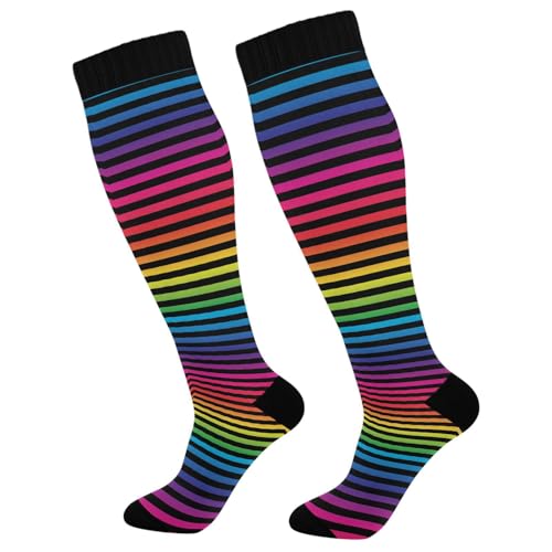 Image of Wusikd Cats Compression Socks for Women and Men Circulation Cute Long Socks for Athletic Running 1