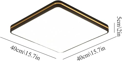 Miniatura 7 de Lámpara de techo cuadrada regulable con control remoto, moderna, ajustable, 3000 K, 4000 K, 6000 K, para dormitorio, cocina, sala de estar, pasillo,