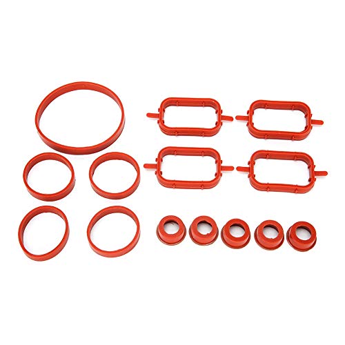 EBTOOLS Juego de juntas de colector de admisión, 14 piezas/juego Kit de colector de admisión apto para M57 M47 E87 E46 E90 E91 E92 E93 E39 E60 Motor diesel de 6 cilindros