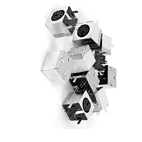 Aexit 10 Pcs Cables & Interconnects S-Video DIN 6 Pin Female Chassis Cradle Power Cables Socket Connectors