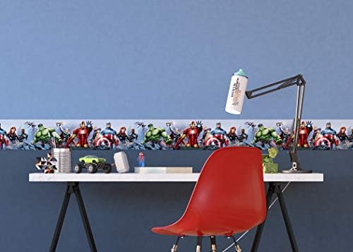 Marvel Avengers Wall Border, PVC Film, Multi-Colour, 0.14 x 5 m