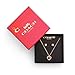 COACH Womens Signature Pavé Heart Necklace & Earrings Jewelry Set