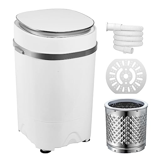 Portable Washing Machine 2-In-1 Semi-automatic Washing Machine 4Kg Capacity Mini Washing Machine Suitable for Apartment Dorm Camping Travelling Blue Light Antibacterial