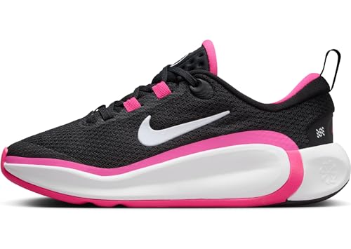 Nike Infinity Flow Big Kids' Running Shoes (FD6058-003, Black/White-Laser Fuchsia) Size 5.5