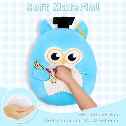 OurHonor Graduation Plush Owl Stuffed Animal with Blue Body and Ears by OurHonor - Image 4