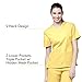 WonderWink Womens Origins Bravo V-Neck Top Medical Scrubs Shirt, Yellow, Small US