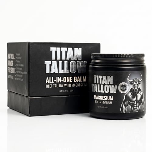 Image of Balm for Face and Body with Magnesium - Grass-Fed, Grass-Finished Beef Tallow Moisturizer with Manuka Honey, Jojoba Oil, Rosehip Oil, Calendula Extract, and Vitamin E