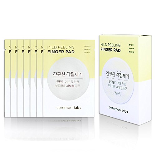 COMMON LABS Mild Peeling Finger Pad (Pack of 7) - Individual Skin Care Pads for Aging Skin, Pore care, Dark Spots, Dullness