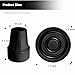 Gfertre 5PCS Crutch Tips,Walker and Commode Tips,Winter Frost and Slip Prevention, Replacement Rubber Cane Tips with Metal Washer for Support,Stretchy Universal Size 3/4 Inch to 7/8 Inch,Black
